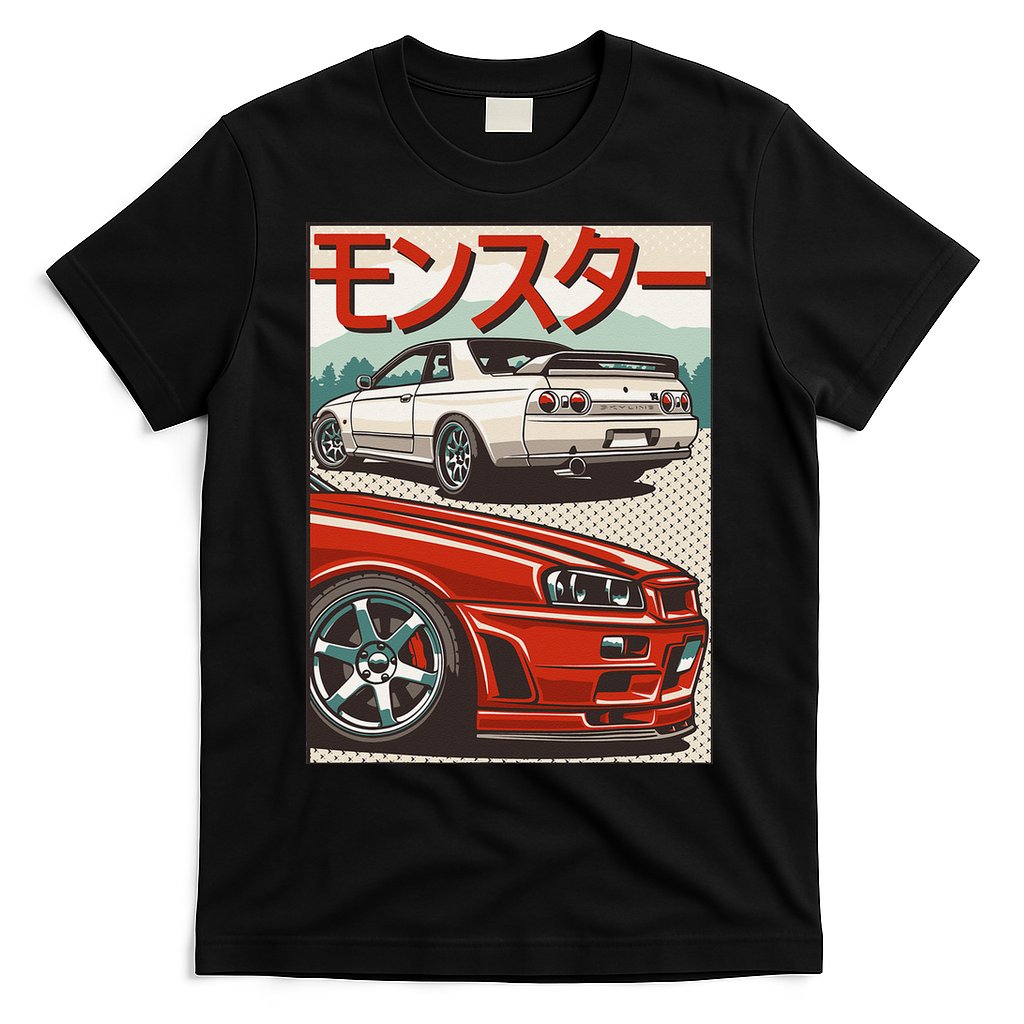 JDM Skyline R32 Car Tuning Japan Rising Sun Drift T-Shirt Hoodie, Sweatshirt | CoreVibeTees.com