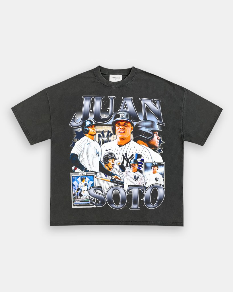 JUAN SOTO - YANKEES V2 TEE Hoodie, Sweatshirt | CoreVibeTees.com (Image 1)
