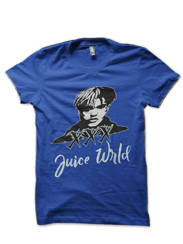 Juice wrld Navy Blue Half Sleeve T-Shirt Hoodie, Sweatshirt | CoreVibeTees.com