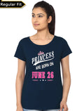 Princess Are Born On June 26 Navy Blue T-Shirt Hoodie, Sweatshirt | CoreVibeTees.com