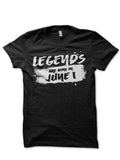 Legends Are Born In June 1 Black T-Shirt Hoodie, Sweatshirt | CoreVibeTees.com