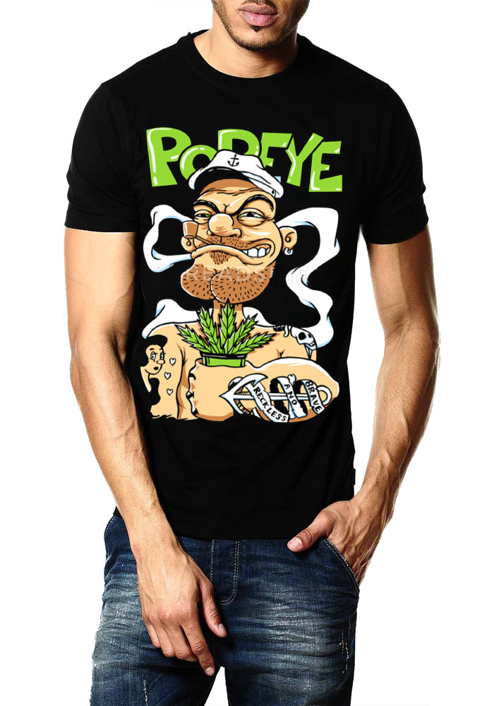 Junkie Popeye Black T-Shirt Hoodie, Sweatshirt | CoreVibeTees.com