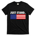 Just Stand Striped American Flag T-Shirt Hoodie, Sweatshirt | CoreVibeTees.com