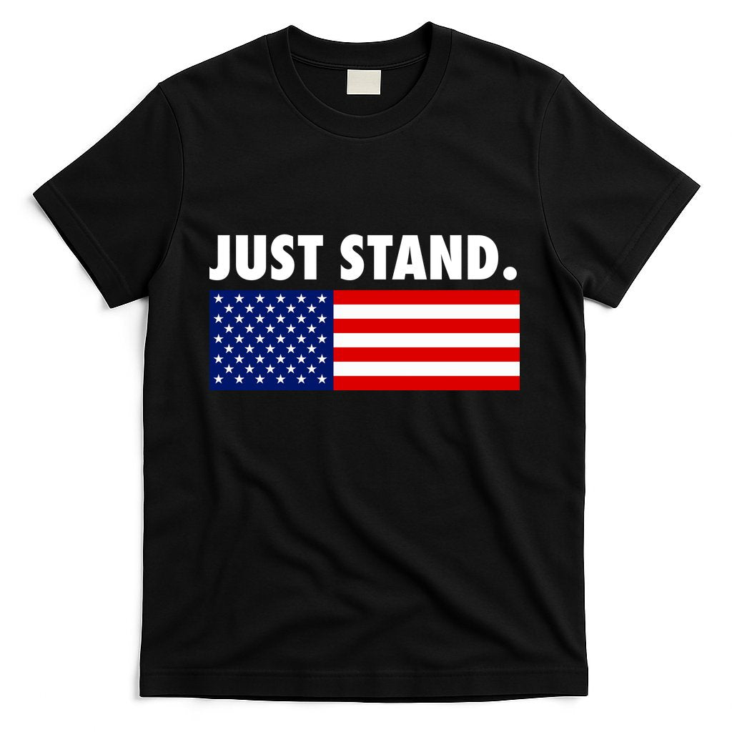 Just Stand Striped American Flag T-Shirt Hoodie, Sweatshirt | CoreVibeTees.com