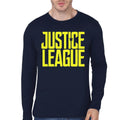 Justice League Navy Blue Full Sleeve T-Shirt Hoodie, Sweatshirt | CoreVibeTees.com