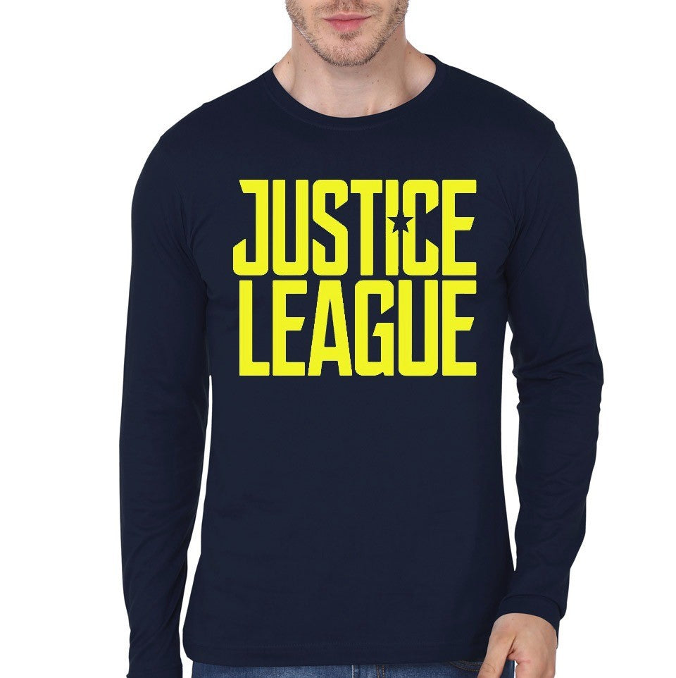 Justice League Navy Blue Full Sleeve T-Shirt Hoodie, Sweatshirt | CoreVibeTees.com