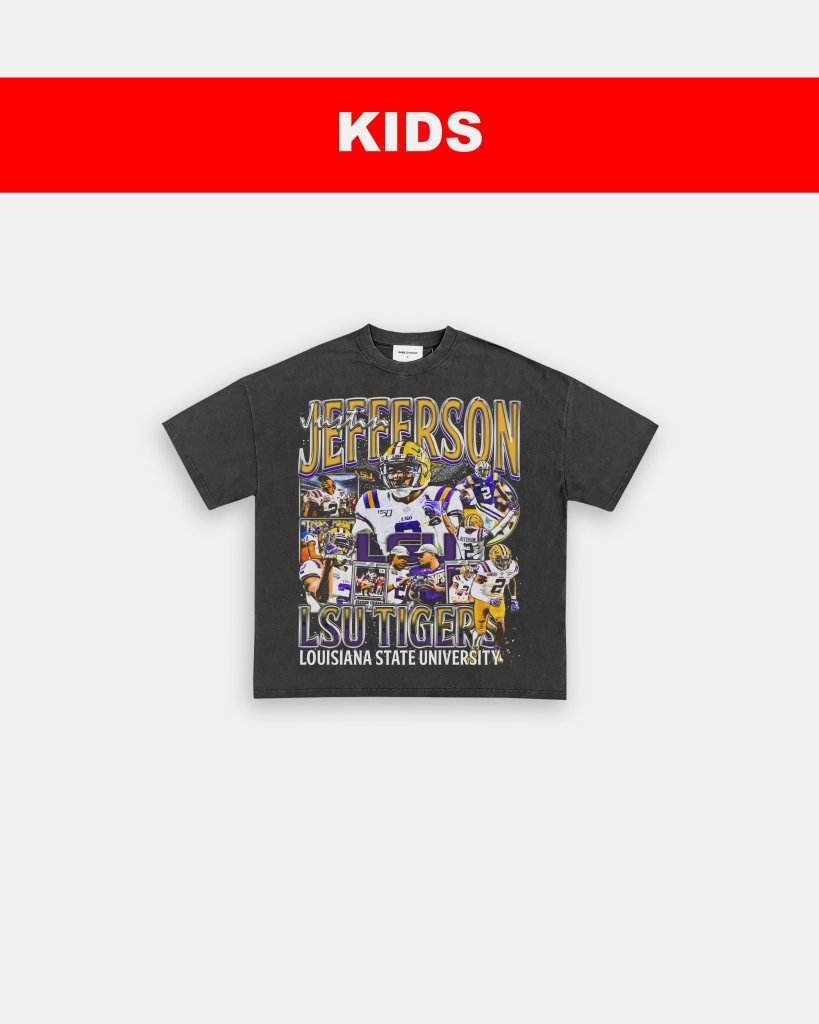 JUSTIN JEFFERSON - LSU - KIDS TEE Hoodie, Sweatshirt | CoreVibeTees.com (Image 1)