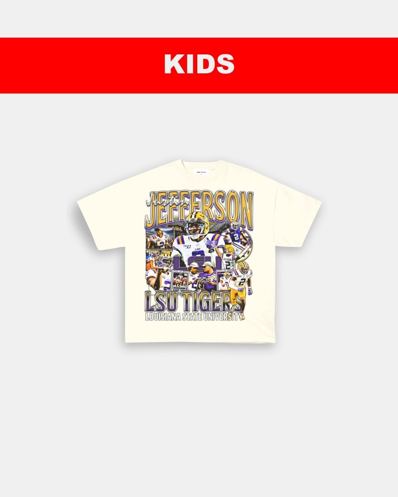 JUSTIN JEFFERSON - LSU - KIDS TEE Hoodie, Sweatshirt | CoreVibeTees.com (Image 4)