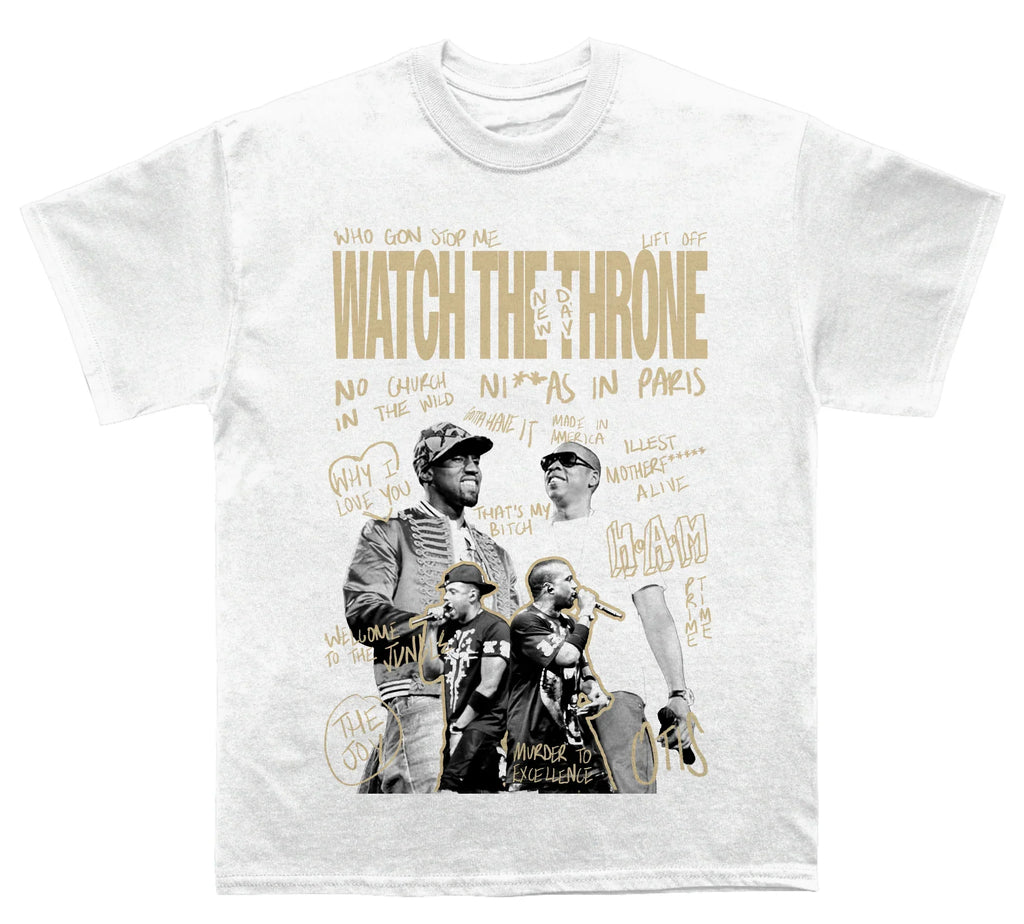 Zay Z & Kanye West "Watch The Throne" Sketchbook TEE Hoodie, Sweatshirt | CoreVibeTees.com (Image 1)