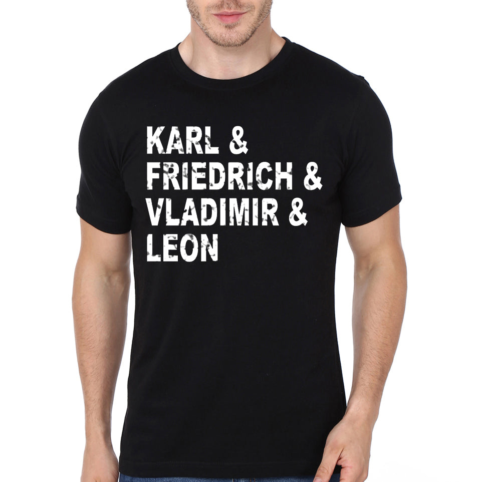 Karl & Friedrich Black Half Sleeve T-Shirt Hoodie, Sweatshirt | CoreVibeTees.com