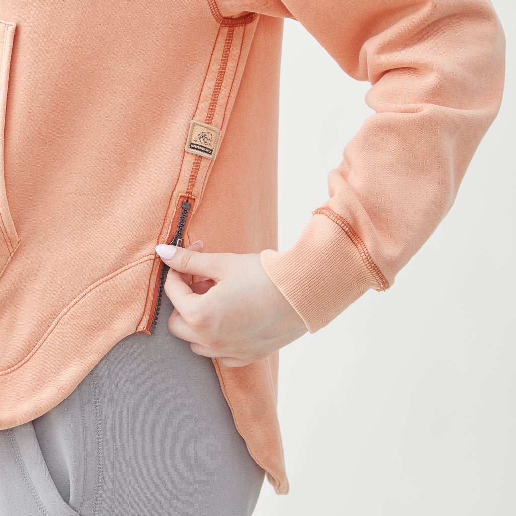 Kavya Side Zip Hoodie - Sienna Orange T-Shirts, Sweatshirt | CoreVibeTees.com (Image 5)