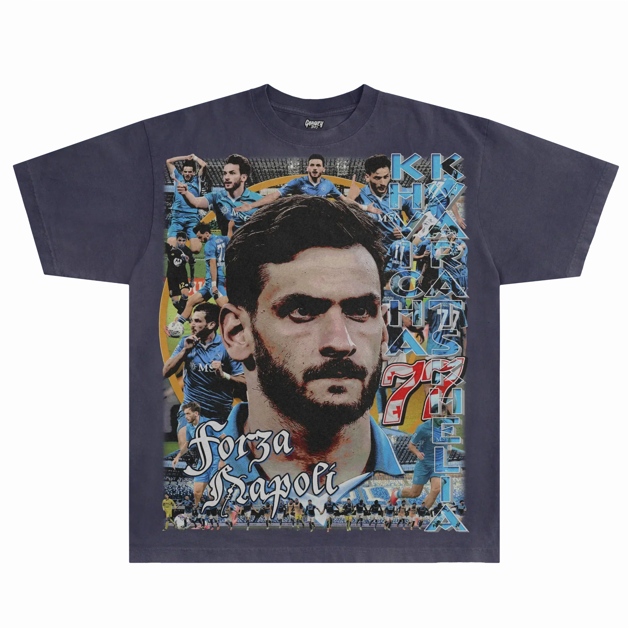 Khvicha Kvaratskhelia Napoli Tee Style005 Hoodie, Sweatshirt | CoreVibeTees.com (Image 1)