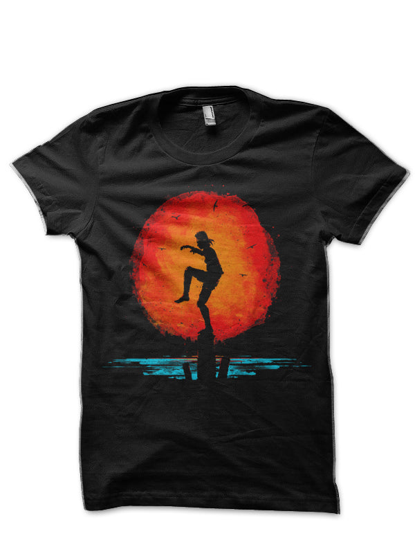 Karate Kid Minimal Tribute Painting Black T-Shirt Hoodie, Sweatshirt | CoreVibeTees.com