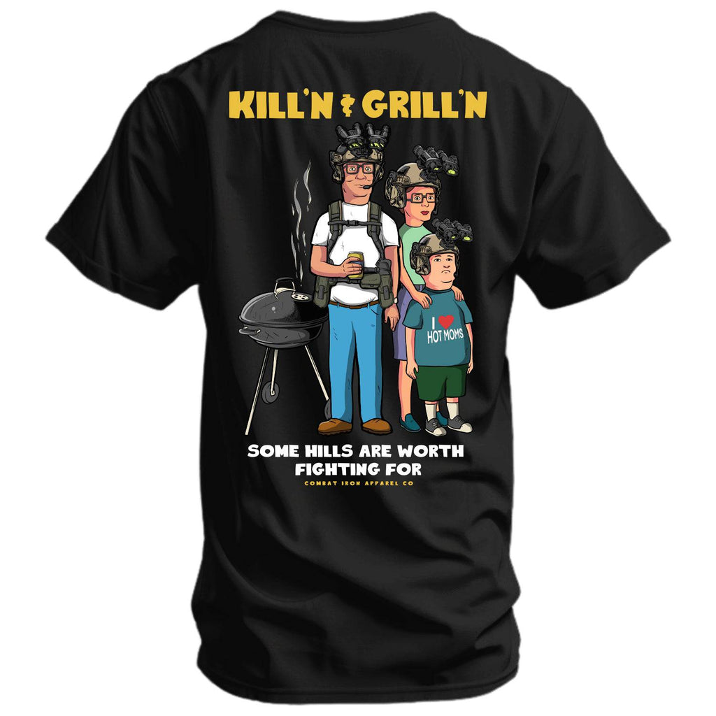 Kill'n & Grill'n | Some Hills Are Worth Fighting For Men's T-Shirt Hoodie, Sweatshirt | CoreVibeTees.com (Image 1)