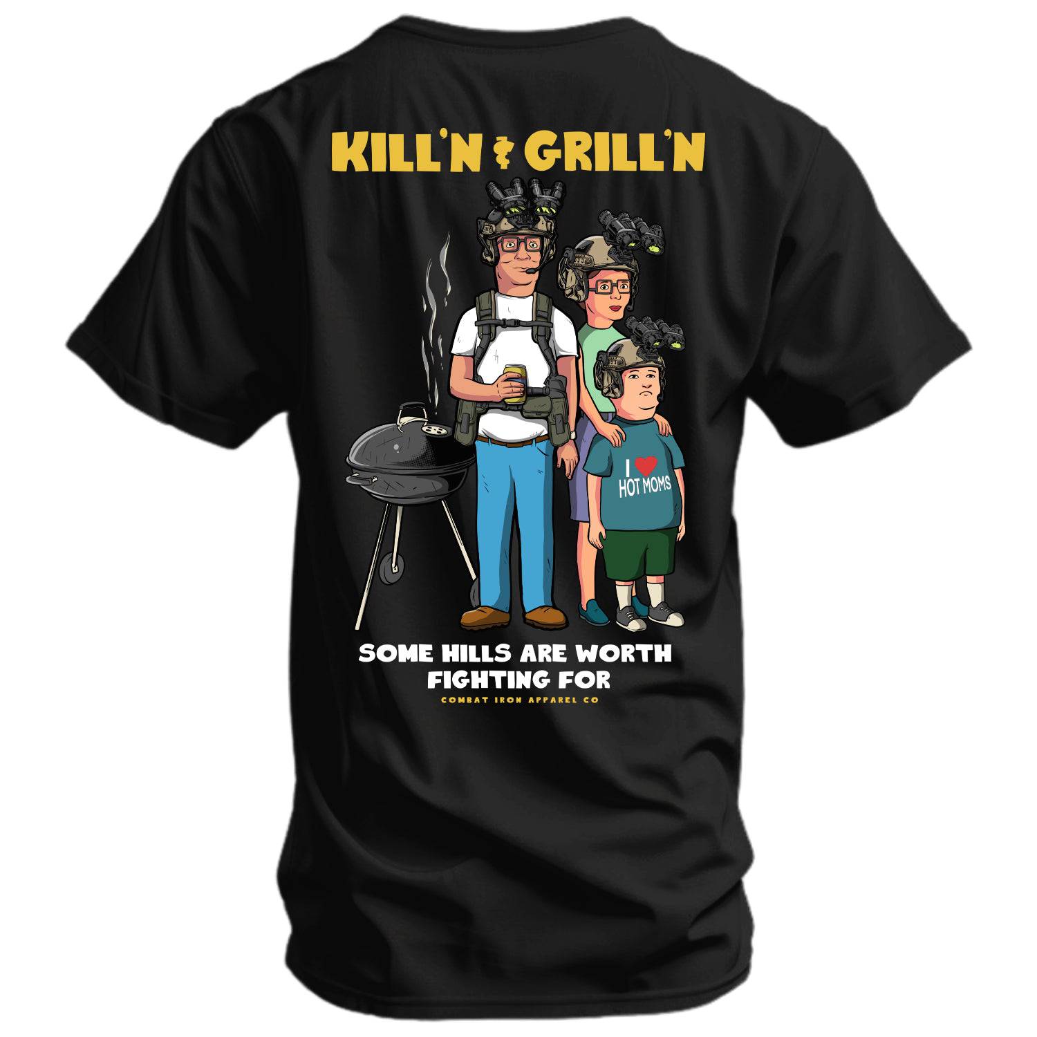 Kill'n & Grill'n | Some Hills Are Worth Fighting For Men's T-Shirt Hoodie, Sweatshirt | CoreVibeTees.com (Image 1)