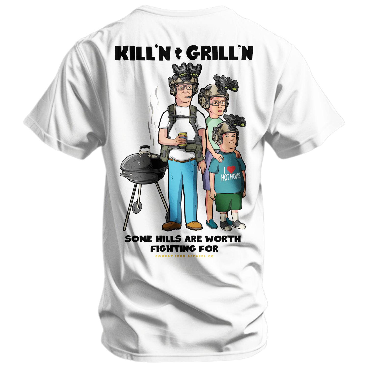 Kill'n & Grill'n | Some Hills Are Worth Fighting For Men's T-Shirt Hoodie, Sweatshirt | CoreVibeTees.com (Image 2)