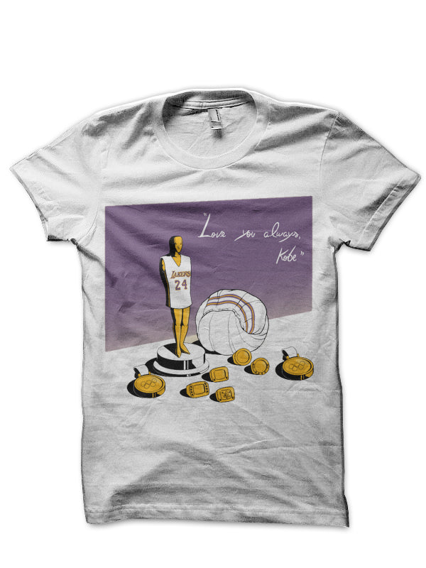 â€œLove you always, Kobe Bryant â€ White  T-Shirt Hoodie, Sweatshirt | CoreVibeTees.com