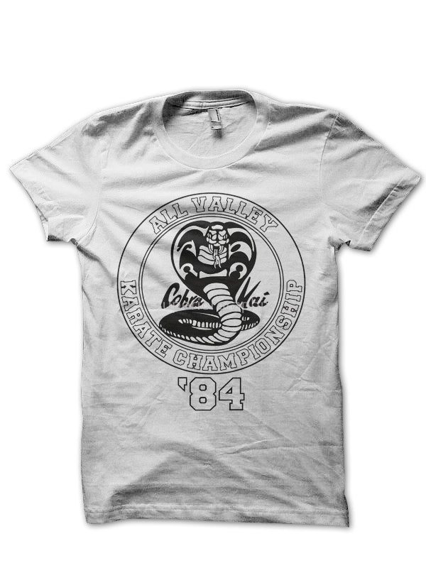 Cobra Kai White Half Sleeve T-Shirt Hoodie, Sweatshirt | CoreVibeTees.com