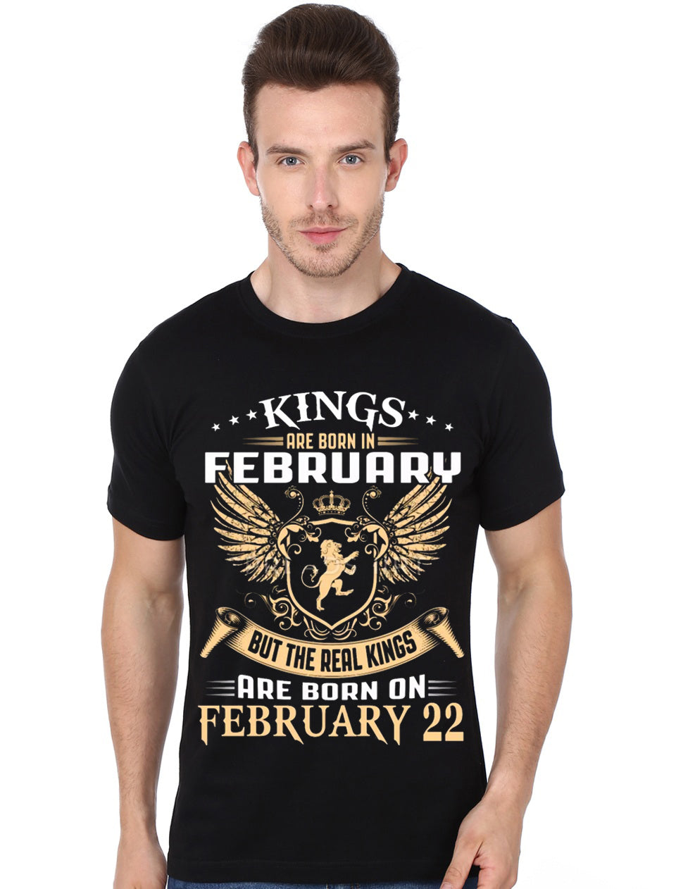 Kings Are Born In February 22 Black T-Shirt Hoodie, Sweatshirt | CoreVibeTees.com