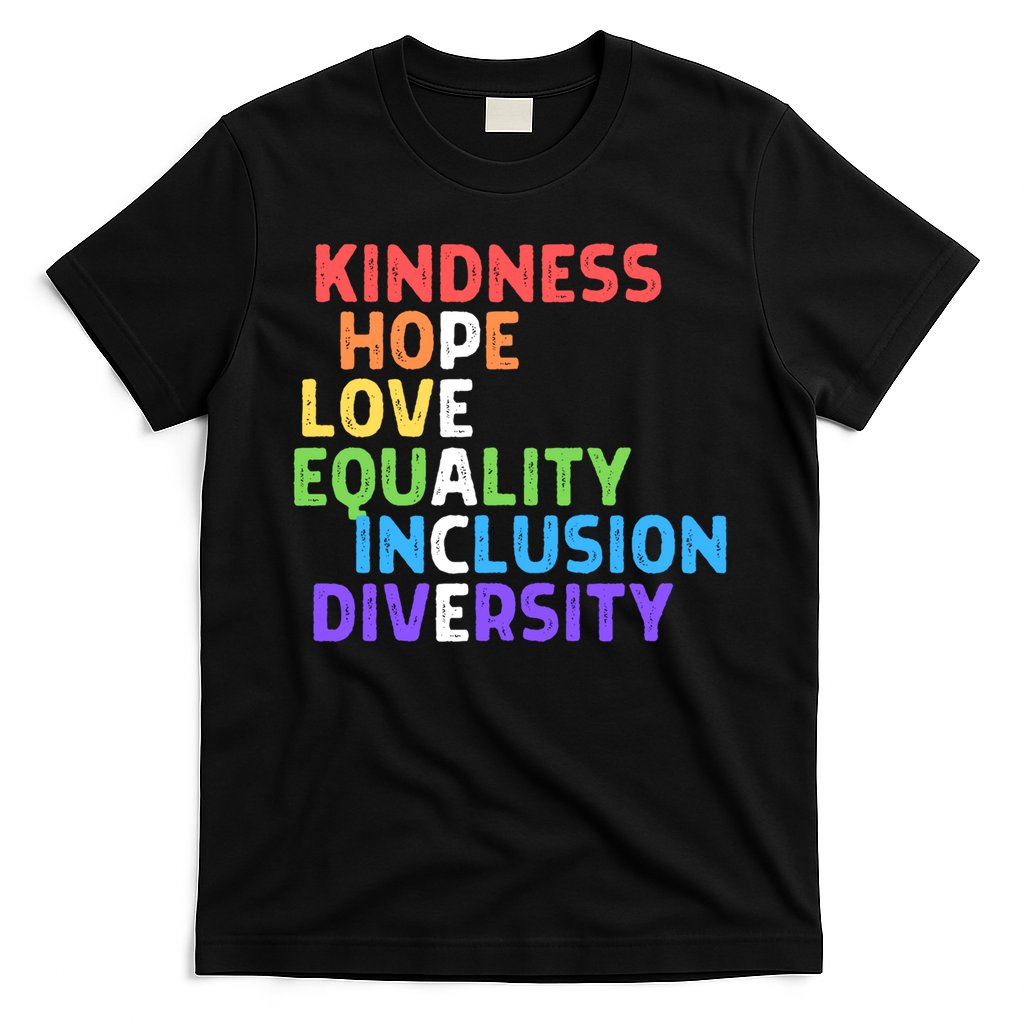 Kindness Peace Equality Inclusion Diversity Human Rights Funny Gift T-Shirt Hoodie, Sweatshirt | CoreVibeTees.com