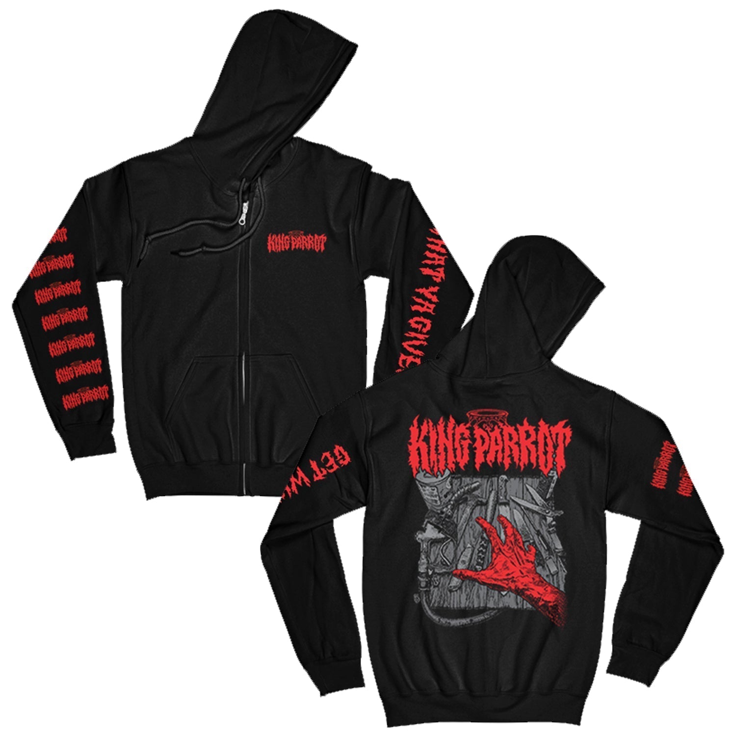 Get What Ya Given Zip Up Hoodie (Black) T-Shirts, Sweatshirt | CoreVibeTees.com