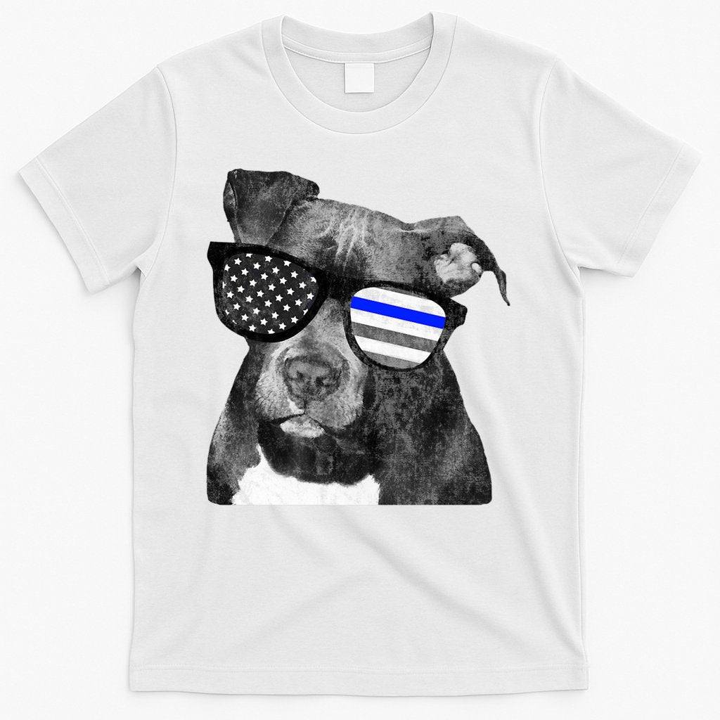 K9 Police Officer Police Pitbull Thin Blue Line Premium T-Shirt Hoodie, Sweatshirt | CoreVibeTees.com