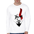 Kratos White Full Sleeve Tee Hoodie, Sweatshirt | CoreVibeTees.com