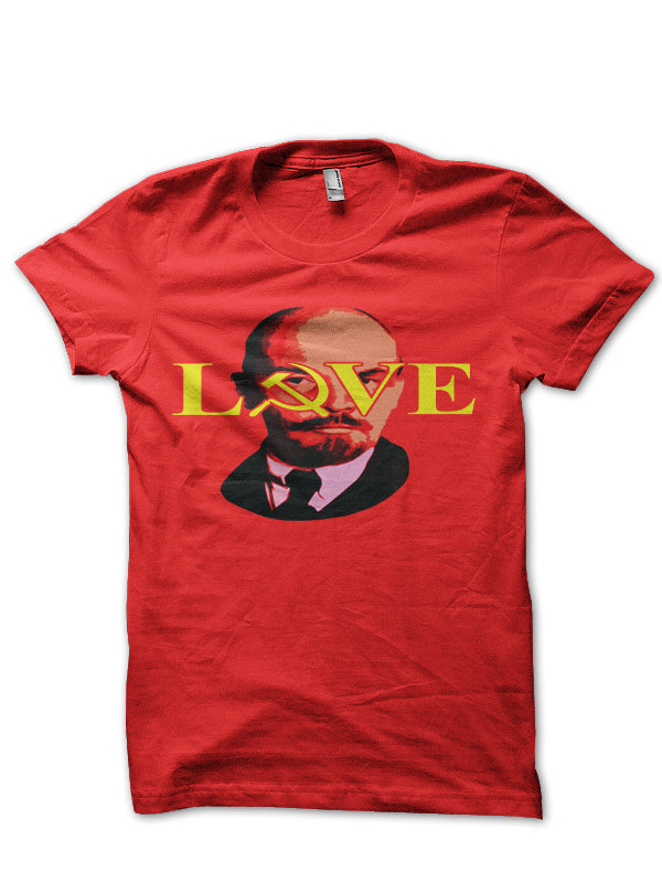 Love Lenin Red Half Sleeve T-Shirt Hoodie, Sweatshirt | CoreVibeTees.com