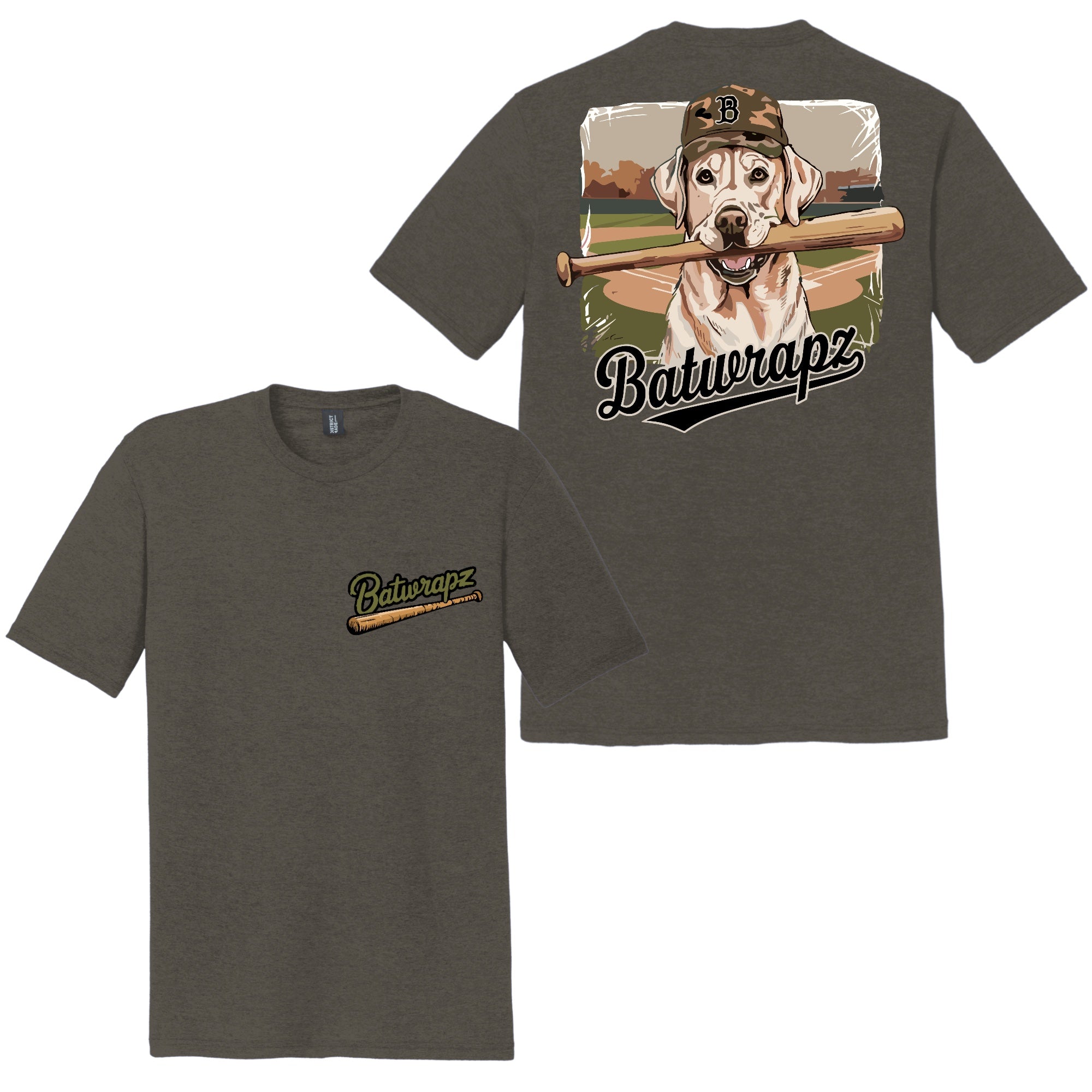 BatWrapz "Dugout Dog" Youth Tee - Gray Hoodie, Sweatshirt | CoreVibeTees.com (Image 1)