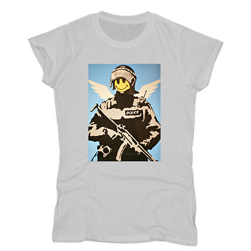 Banksy Women's T-shirt - Smiley Copper, White Hoodie, Sweatshirt | CoreVibeTees.com (Image 1)