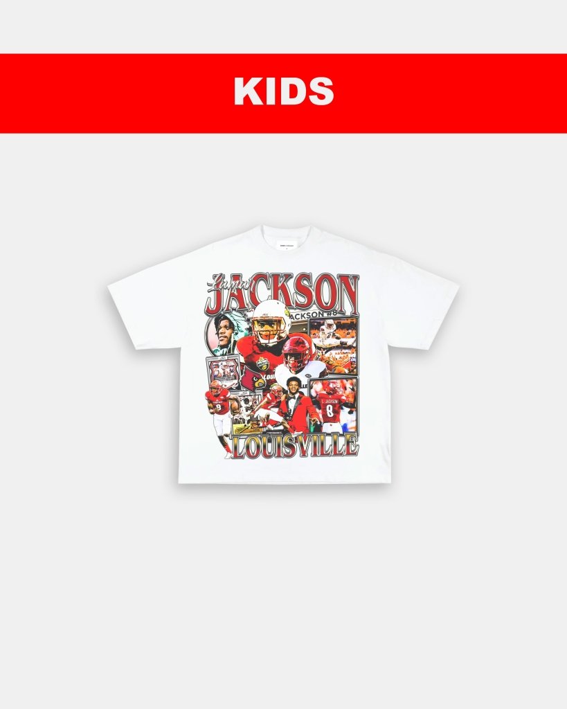 LAMAR JACKSON - LOUISVILLE - KIDS TEE Hoodie, Sweatshirt | CoreVibeTees.com (Image 2)