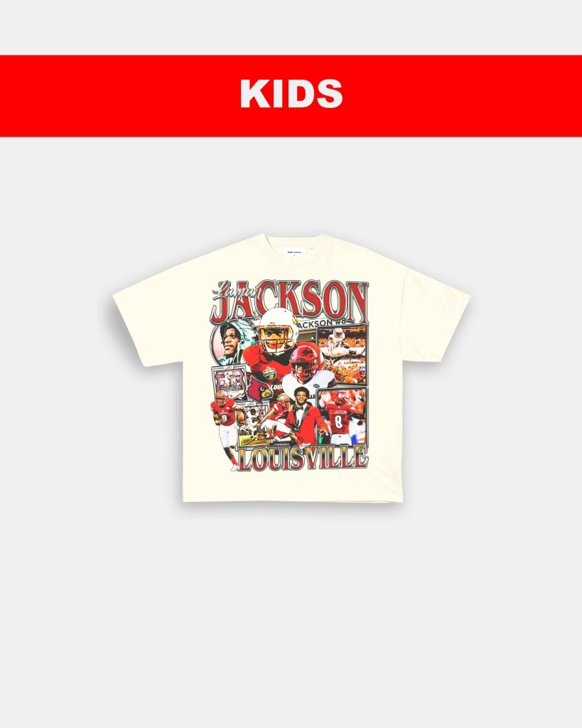 LAMAR JACKSON - LOUISVILLE - KIDS TEE Hoodie, Sweatshirt | CoreVibeTees.com (Image 4)