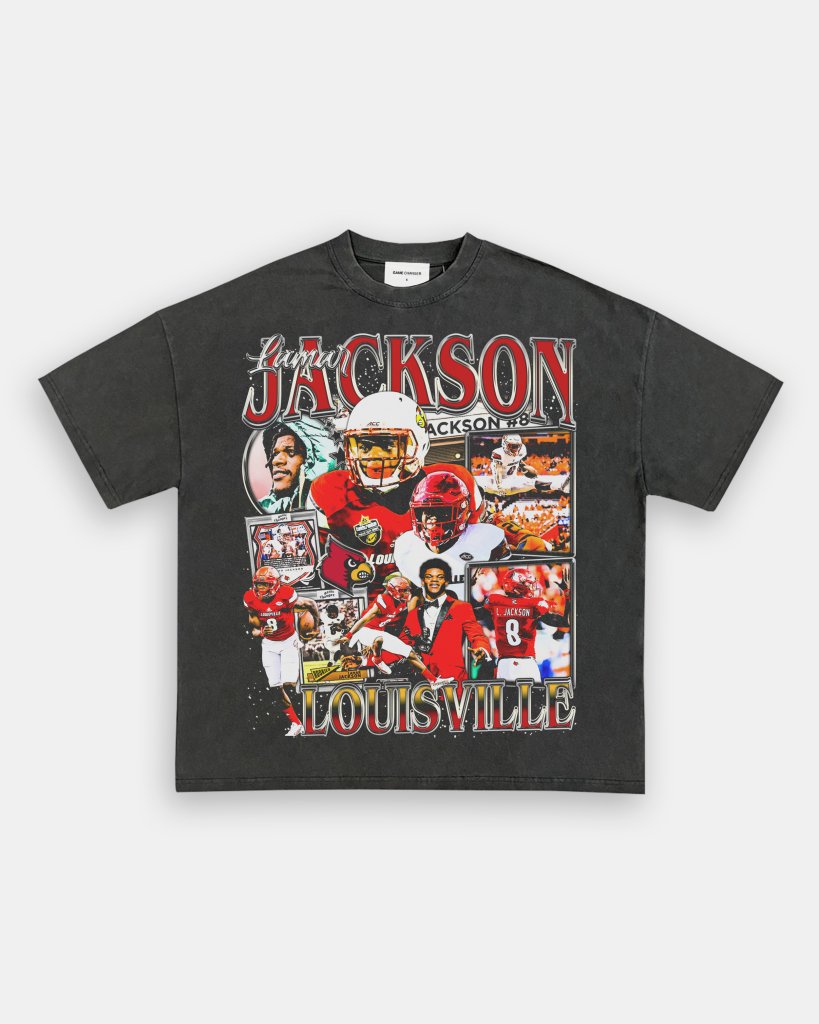 LAMAR JACKSON - LOUISVILLE TEE Hoodie, Sweatshirt | CoreVibeTees.com (Image 1)