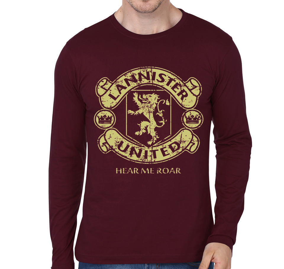 Lannister Maroon Full Sleeve Tee Hoodie, Sweatshirt | CoreVibeTees.com