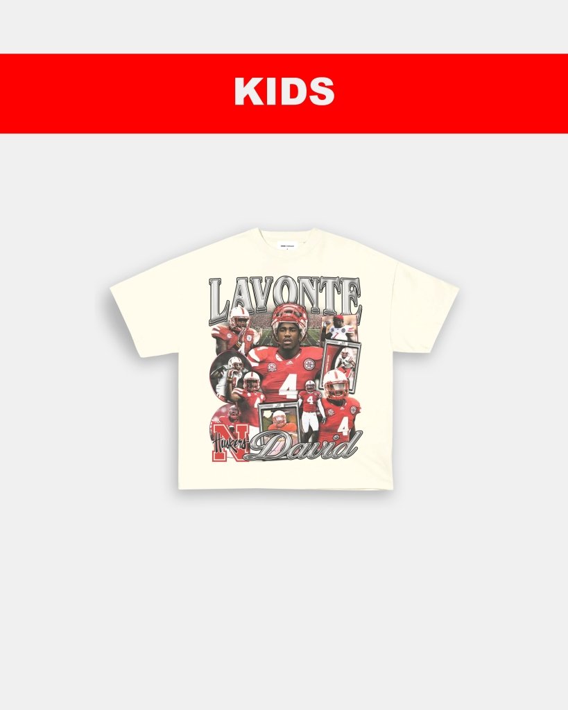 LAVONTE DAVID - NEBRASKA - KIDS TEE Hoodie, Sweatshirt | CoreVibeTees.com (Image 4)