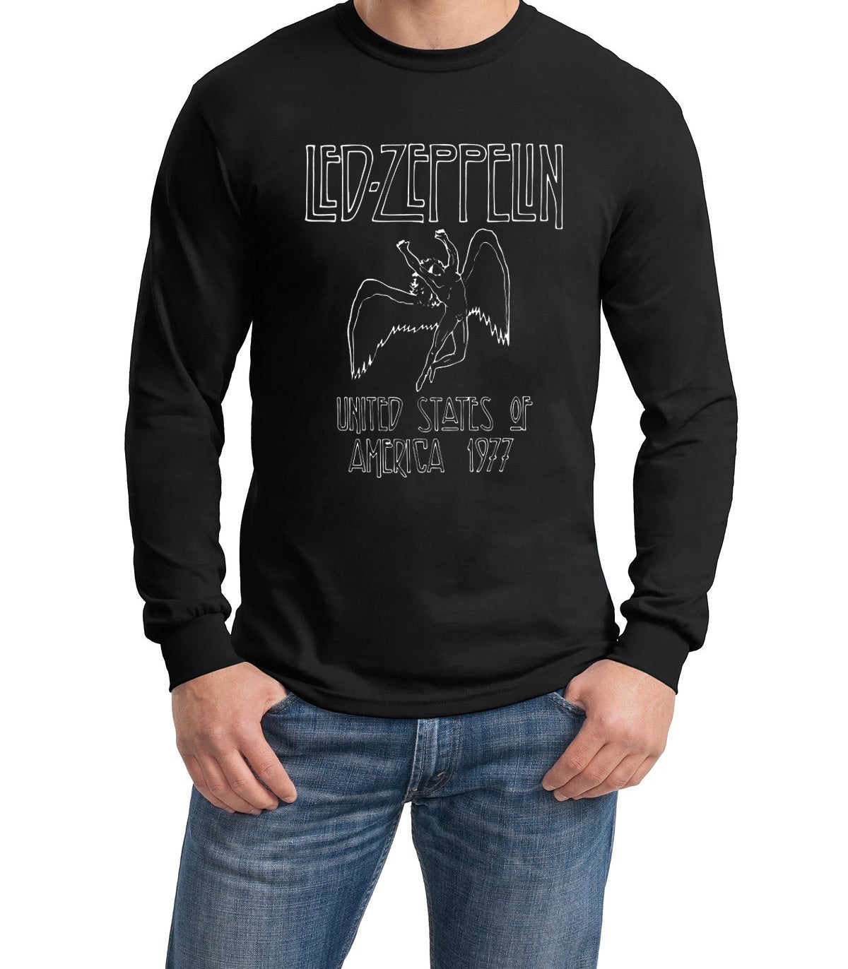 Led Zeppelin Full Sleeve Black T-Shirt Hoodie, Sweatshirt | CoreVibeTees.com