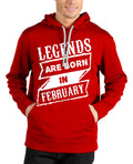 Legends Are Born In February Red Hoodie T-Shirts, Sweatshirt | CoreVibeTees.com