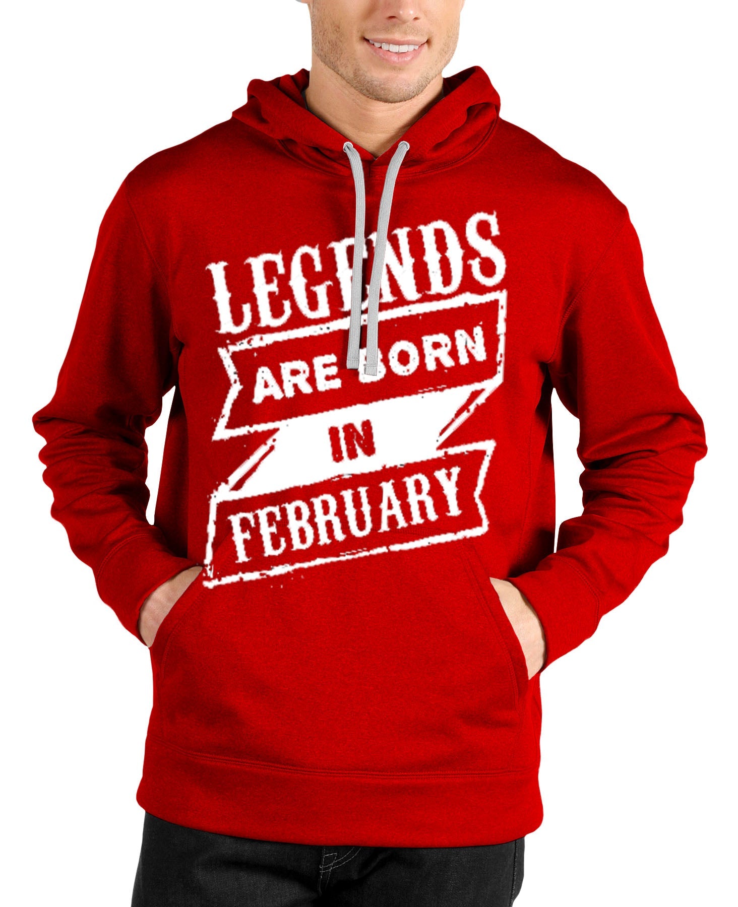 Legends Are Born In February Red Hoodie T-Shirts, Sweatshirt | CoreVibeTees.com