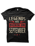 Legends Are Born In September Black T-Shirt Hoodie, Sweatshirt | CoreVibeTees.com
