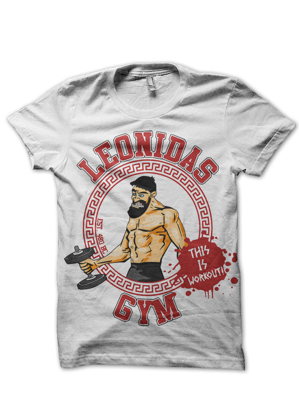 Leonidas Sparta White Tee (Full Sleeves Available) Hoodie, Sweatshirt | CoreVibeTees.com