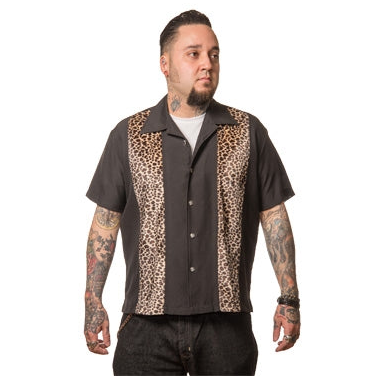 Leopard Black Bowling Shirt by Steady Clothing Hoodie, Sweatshirt | CoreVibeTees.com (Image 3)