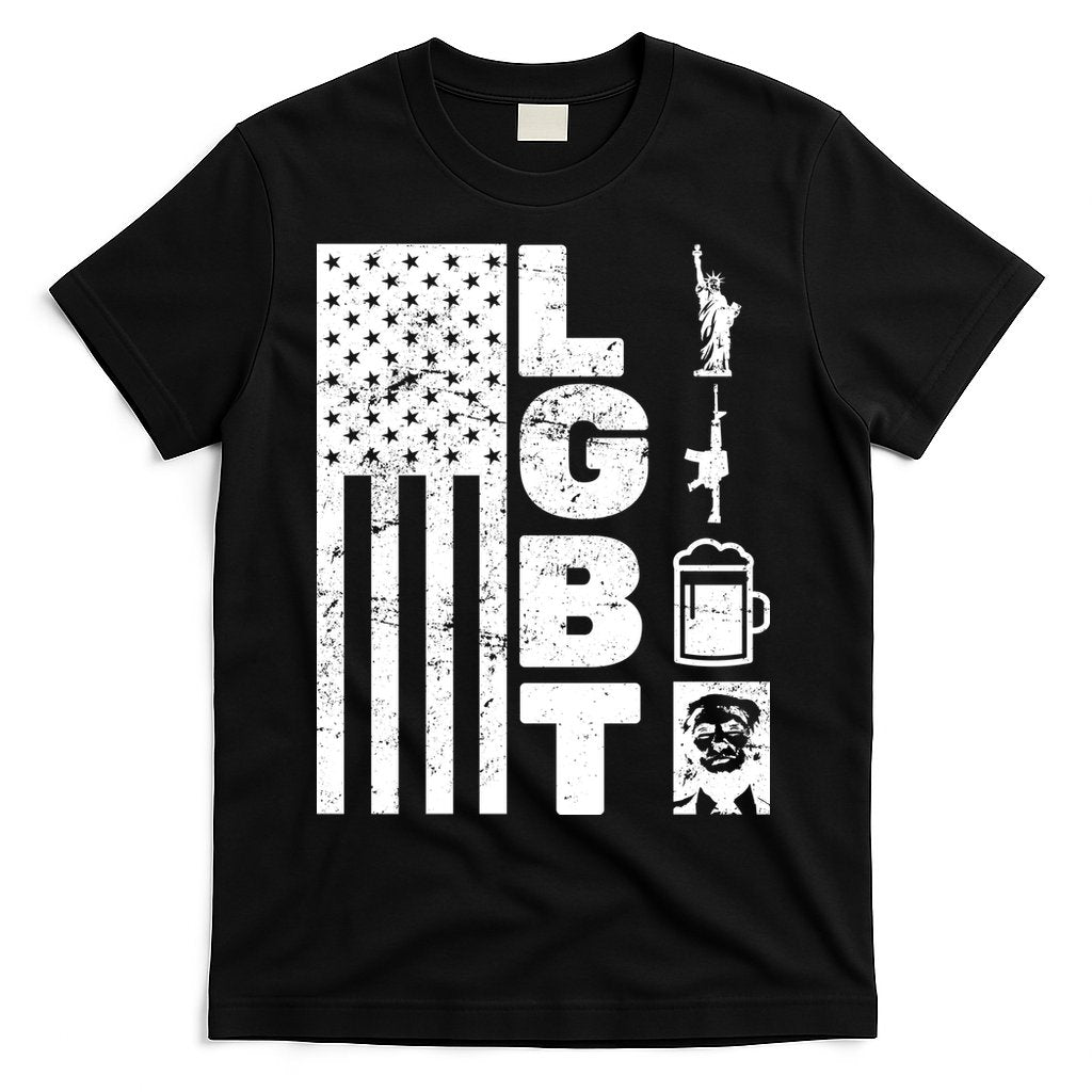 LGBT Flag Liberty Guns Beer Donald Trump T-Shirt Hoodie, Sweatshirt | CoreVibeTees.com