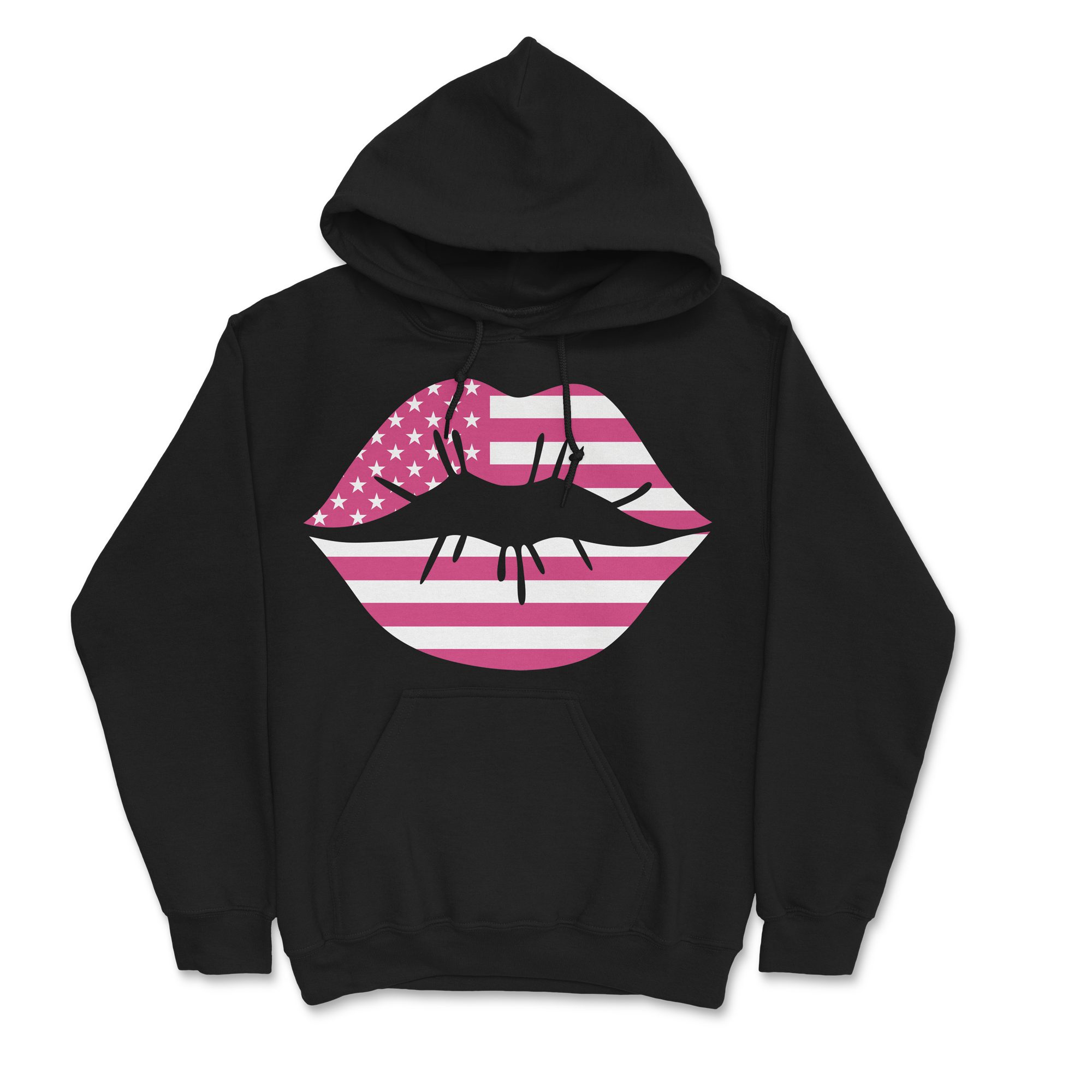 Zoe Day - Lips Hoodie - Black T-Shirts, Sweatshirt | CoreVibeTees.com (Image 2)