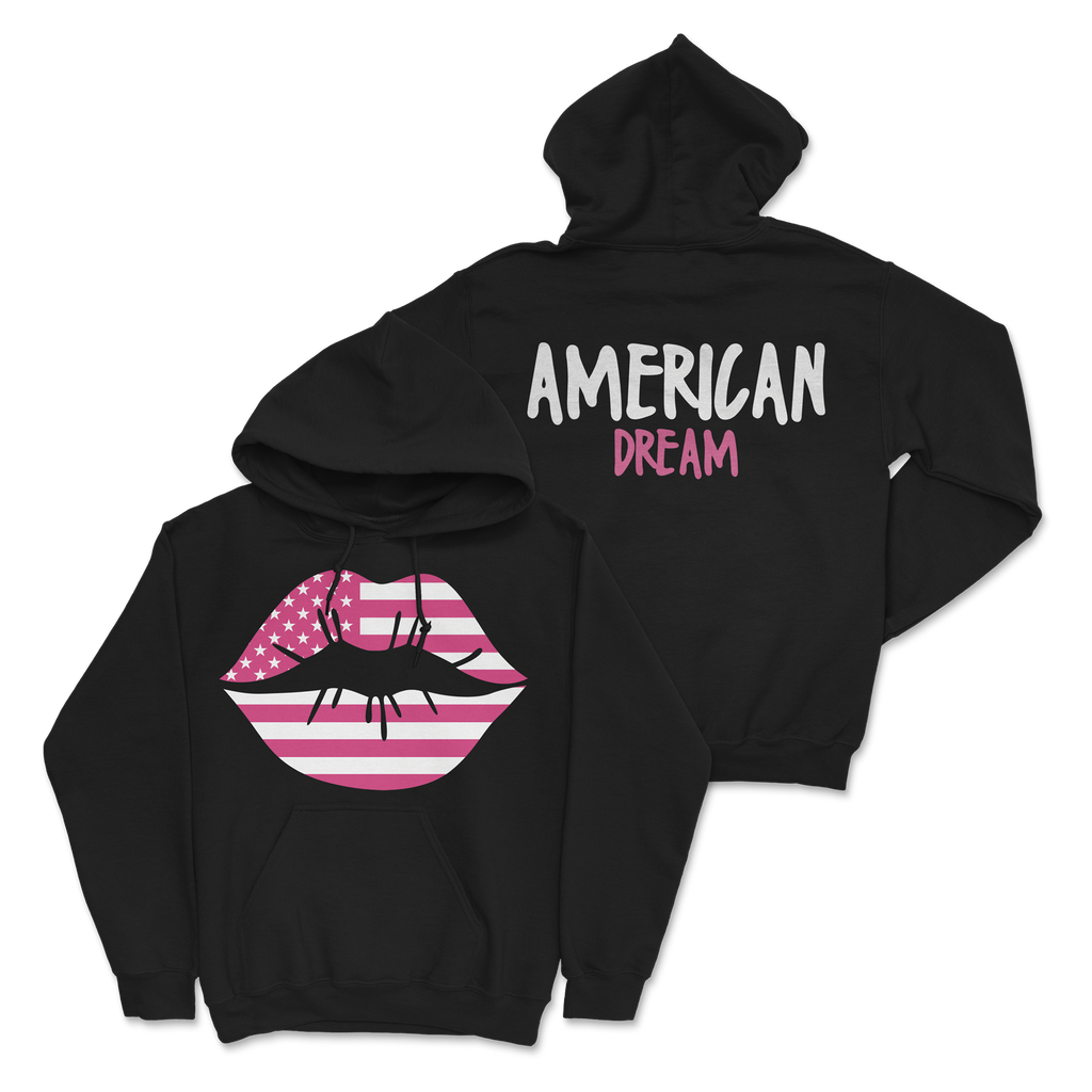 Zoe Day - Lips Hoodie - Black T-Shirts, Sweatshirt | CoreVibeTees.com (Image 1)