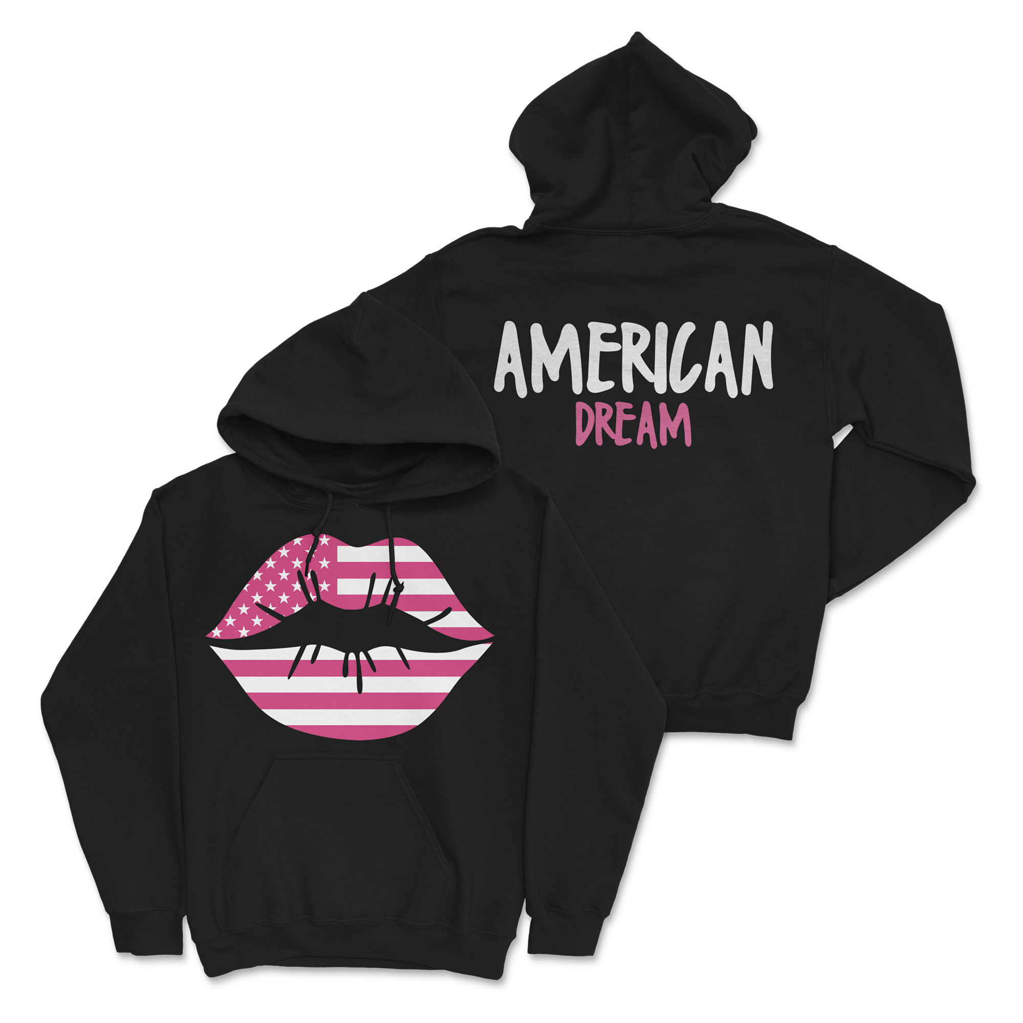 Zoe Day - Lips Hoodie - Black T-Shirts, Sweatshirt | CoreVibeTees.com (Image 1)