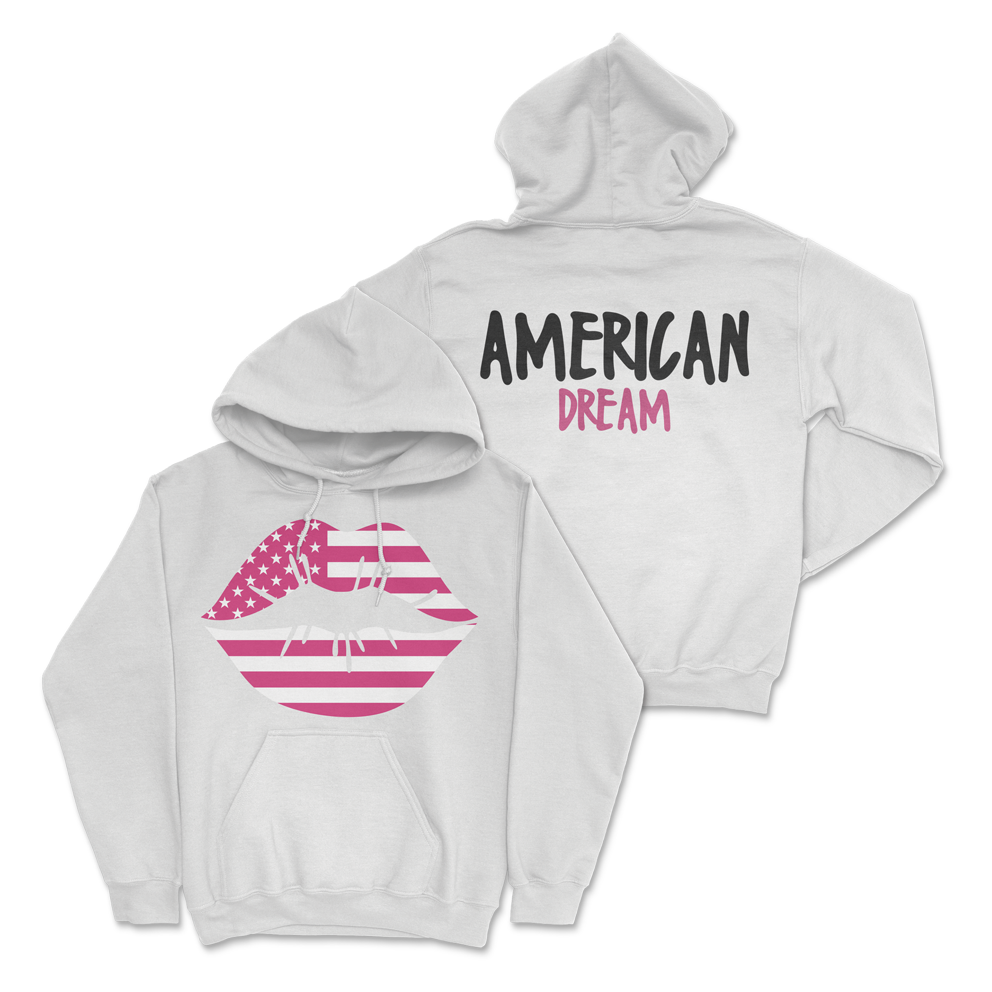 Zoe Day - Lips Hoodie - White T-Shirts, Sweatshirt | CoreVibeTees.com (Image 1)