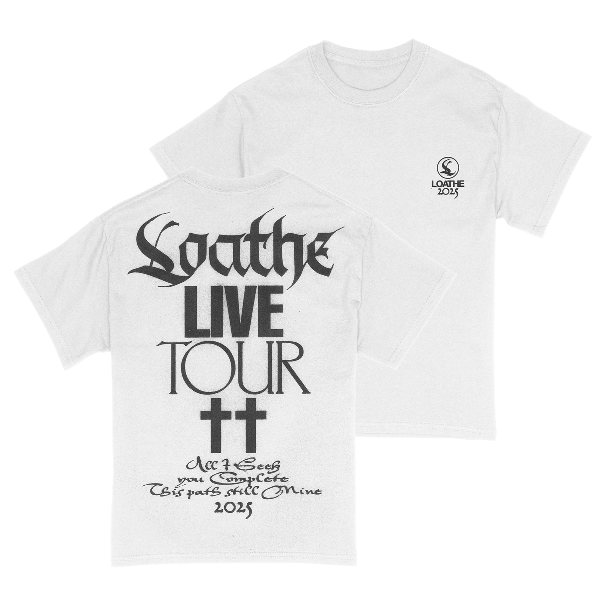 Loathe - White SB Tour Tee Hoodie, Sweatshirt | CoreVibeTees.com (Image 3)