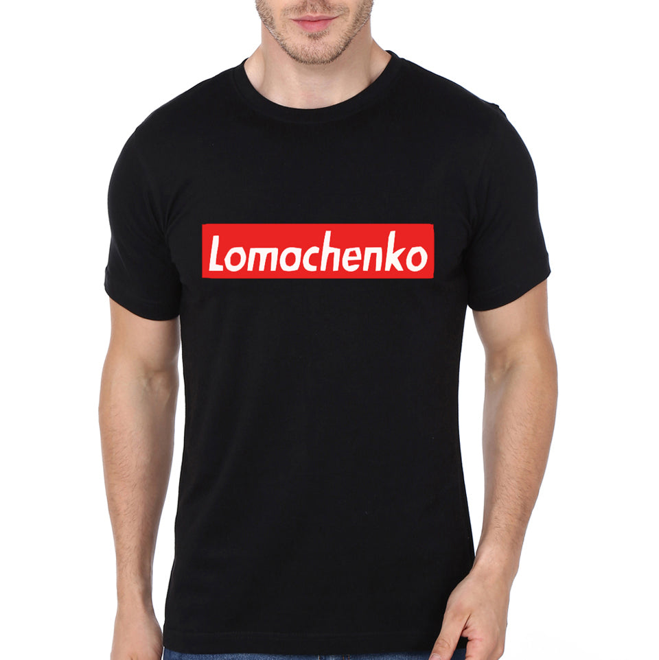 Lomachenko Red Box Logo Black Half Sleeve T-Shirt Hoodie, Sweatshirt | CoreVibeTees.com