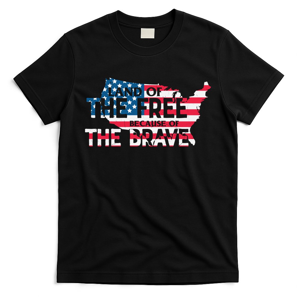 Land Of The Free Because Of The Brave Plus Size Clothes For Men, Women, Family T-Shirt Hoodie, Sweatshirt | CoreVibeTees.com
