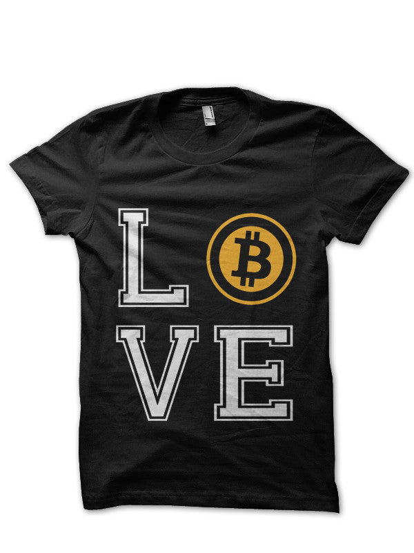Love Bitcoin Black T-Shirt Hoodie, Sweatshirt | CoreVibeTees.com